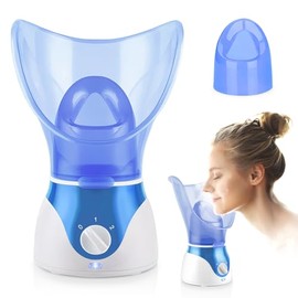 MITEGELO Vaporizador Facial, Sauna Facial de Nano Inico, Ideal para Ayuda a Abrir Los Poros, Limpieza Profunda y Hidratacin Facial, Disfrute del SPA  