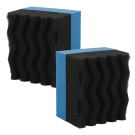 2PCS Large Car Tire Dressing Applicator Pad, Reusable Tire Polish Sponge, Wavy Contour Sponge Cleaning Supplies, Car Accessories for Tire Shine Wax Compound and Polish (Blue/Black)