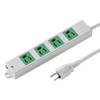 Sanwa Supply TAP-K4-3G Construction Property Tap, 3P, 4 Socks, 9.8