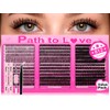 Individual Eyelashes 812pcs Cluster Lashes Kit with 2 Set of