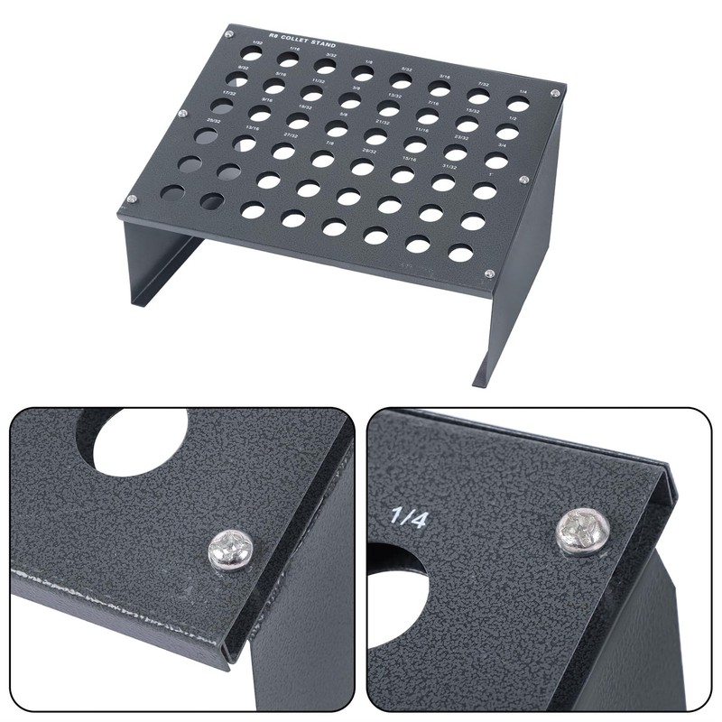 findmall 48-Slot R8 Collet Rack Holds 48 R8 Collets, Arbors,