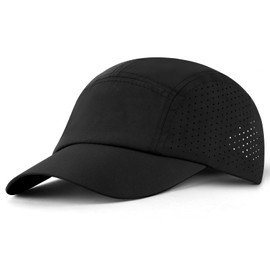 HAGOT Baseball Cap, Lightweight Breatheable Adjustable Men's Cap, Suitable for Golf Running Outdoor Sports, 50-62CM Black