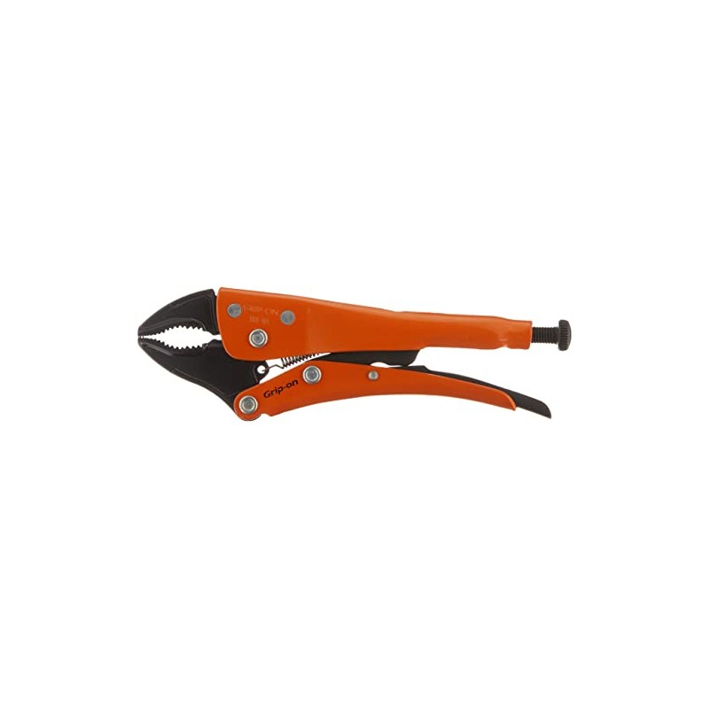 Grip-On 111-10 10-Inch Curved Jaw Locking Pliers in Orange Epoxy