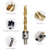 Titanium Coated Countersink Drill Hole Set, HSS Core Drill Bit