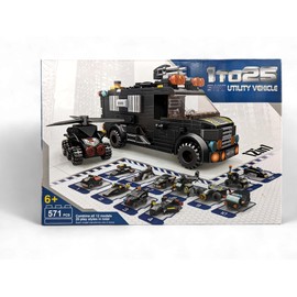 SWAT Police Utility Vehicle Set, 25 in 1 building bricks combo set, learn and play toy for 7+ Years old, Building Block Toy set, 571 pieces, Kids & Childrens Gift set