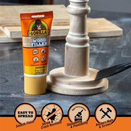 Gorilla Wood Filler 2 Pack Golden Oak Durable Water Resistant Repair Putty