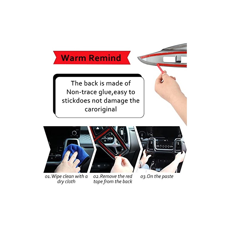YOUTOOCAR Carbon Fiber Pattern Interior Air Conditioning Button Panel Cover