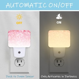 AKKAVNIA Night Light Cherry Blossom Plug-in Wall LED Night Lamp with Dusk-to-Dawn Smart Sensor Lamp for Adult Bedroom Living Room Hallway Kitchen