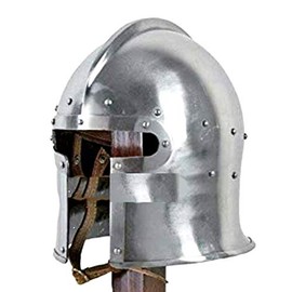 Thor Brand Functional Medieval Flared Barbute Fighting Combat Helmet Steel SCA LARP Rustic Vintage Home Decor Gifts