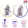 SULPO Elastic rubber laces without ties, flat, with screw closure,