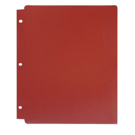 Storex Carpetas de bolsillo de poliéster con 3 agujeros perforados, 5 unidades, Rojo