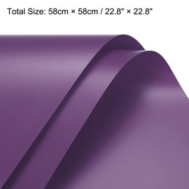sourcing map Pearlescent Film Flower Wrapping Paper 22.8x22.8 Inch Waterproof for DIY Crafts, Gift/Gift Box Packaging Midnight Purple Pack of 20pcs