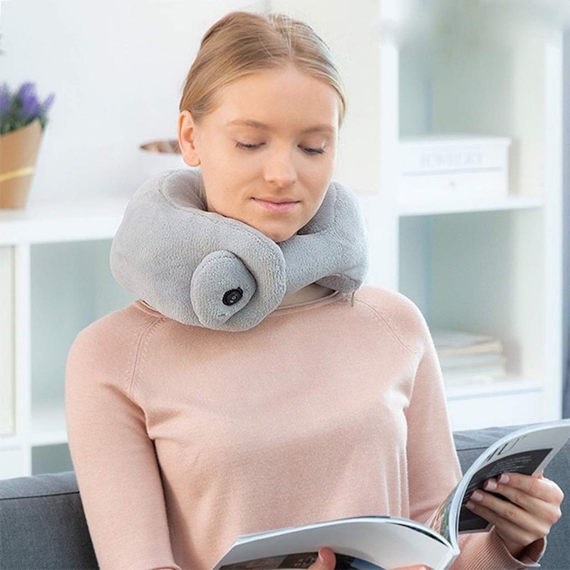 Vibrating Massage Pillow Soft Vibrating Massaging Neck Pillow Massage Therapy