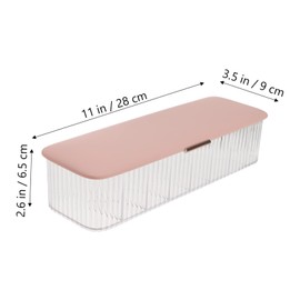 COHEALI Multi Compartment Cable Organizer Box Dustproof Storage Case for Data Cables Power Cords Headphones Transparent Design for Home Office Study Room Cord