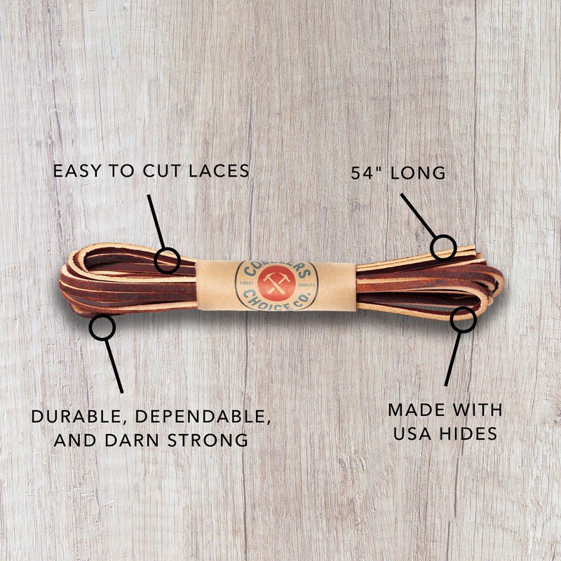 54" Premium Leather Boot Lace in Burgundy - Premium Quality