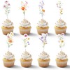 Maxqzin 36Pcs Wildflower Cupcake Toppers Baby in Bloom Cupcake Toppers