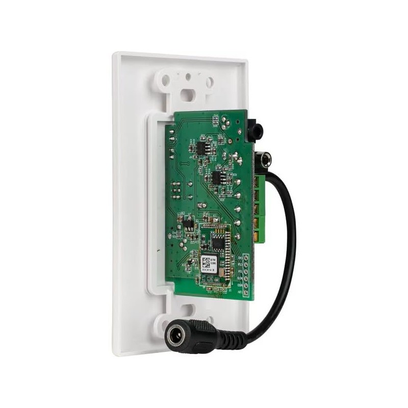 In-Wall Stereo Audio and Bluetooth Receiver Wall Plate with Volume