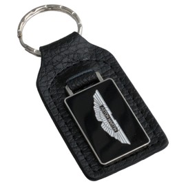 Triple-C Aston Martin Leather and Enamel Key Ring Key Fob