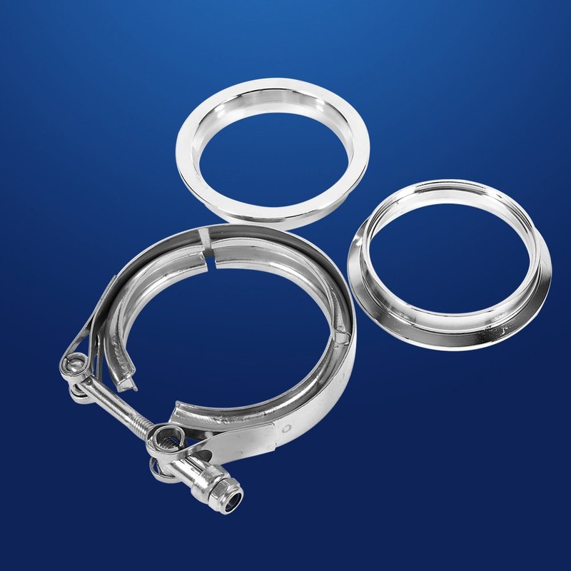 Downpipe Clamp, Keenso 3 Inch Stainless Steel Flanges V Band