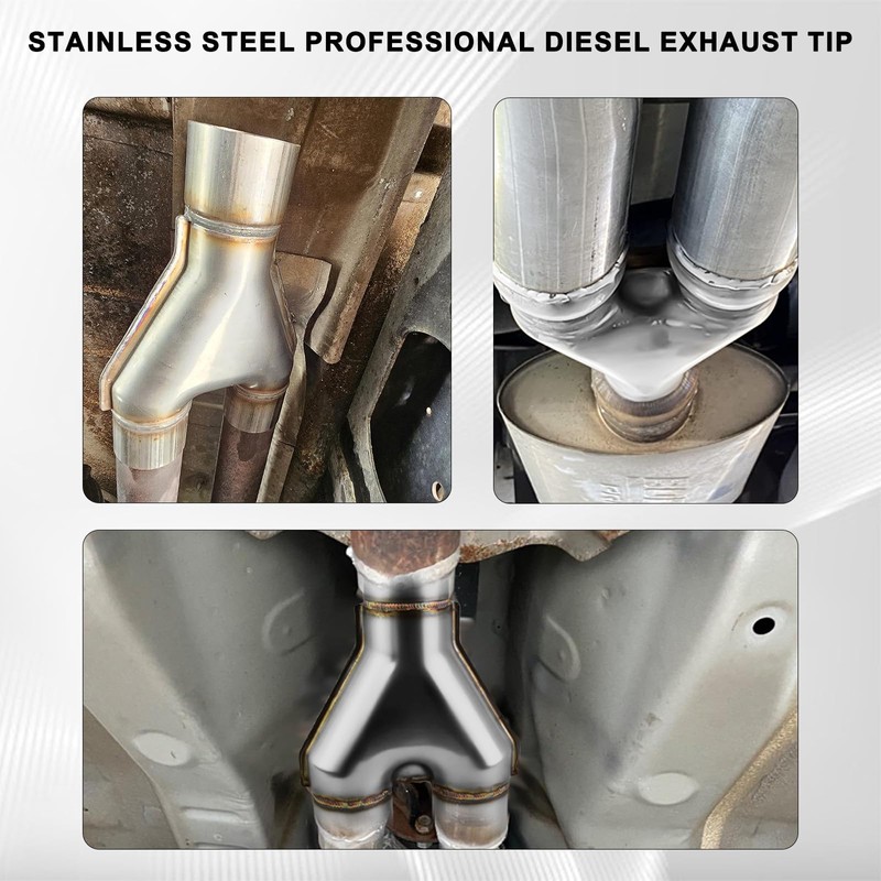 Mupera 2.5 Inch Exhaust Y Pipe, 2.5" Single to 2.5"