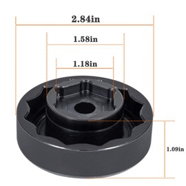 Front Rear Wheel Axle Nut Socket Tool Fits for Ducati Motorcycle ATVs Super Bike 1098 1198 1199 Panigale Multistrada Diavel - 55mm + 30mm