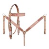 CHALLENGER Horse Western Filigree Pink Inlay Rough-Out Leather Bridle &
