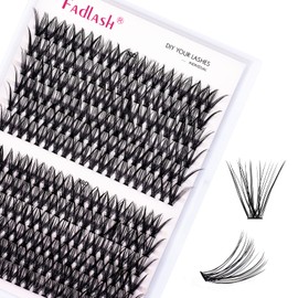 Cluster Lashes 30D+40D Individual Lashes Large Tray DIY Eyelash Extension C Curl 0.07 Natural Individual Lash Extensions Mixed Tray False Eyelashes Wispy (30D+40D-0.07C, 8-16mm)
