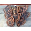 SULLIVAN CUSTOM LEATHER # 1 Seller ! MONOGRAMMED  KNIFE SHEATHS FOR TRAPPER / STOCKMAN KNIVES