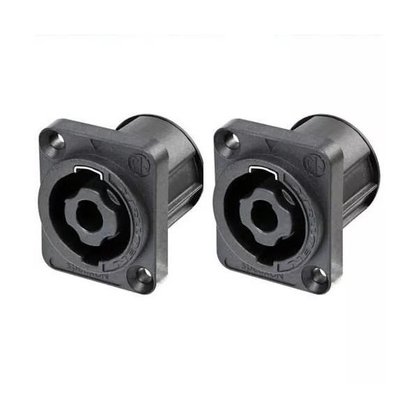 Neutrik 2x Neutrik NL4MP 4 Pole Speakon Chassis Mount Connector