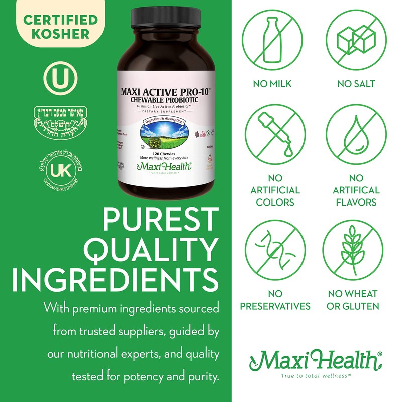 Maxi Health Active Pro-10 Kids Probiotic Chewables – 15 Strains