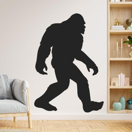 Large Bigfoot Wall Decal 60 x 42 Inch Sasquatch Big Foot Silhouette Peel and Stick Wall Decals for Office Home Decor Gifts for Sasquatch Bigfoot Lovers(Black)