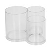 Clear Round Plastic Makeup Container Transparent Cylinder Makeup Brush Holder