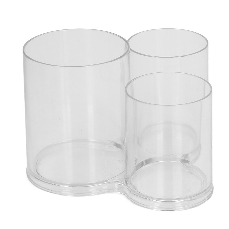Clear Round Plastic Makeup Container Transparent Cylinder Makeup Brush Holder