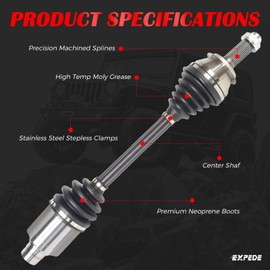 EXPEDE CV Axle Joint Set Front FWD Fit for Honda Civic 2006 2007 2008 2009 2010 2011 Si/MUGEN Si GAS 4Cyl A Pair of Left Right Driver Passenger CV Axles Shaft Assembly