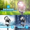 T-SUNUS Solar Spot Lights Blue Light, Solar Landscape Spotlights Outdoor
