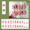Press on Nails Short Almond LINMEIZAI Fake Nails Press ons
