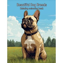 Beautiful Dog Breeds: Mind and stress release adult colouring book