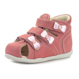 Memo Bambi First Walking Supportive SMO Brace-Like Orthopedic Sandal, Pink, 20 (5 M US Toddler)