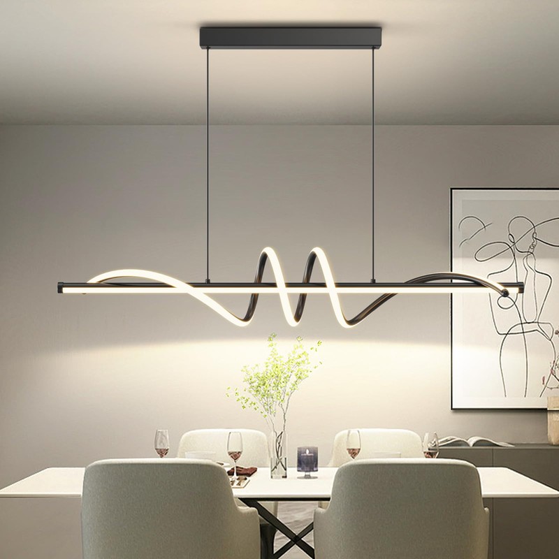 Zihoi Modern LED Pendant Lights, Ceiling Chandelier Dimmable with Remote