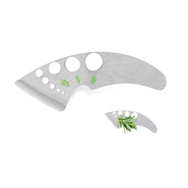 9-Hole Herb Stripper Tool, Stainless Steel Leaf Stripper for Kale, Rosemary, Basil, Thyme, Collard Greens – Ergonomic Kitchen Gadget with Blade Guard, Dishwasher Safe