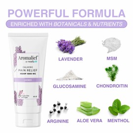 Aromalief Hemp Cream with Lavender Aromatherapy - 1000MG Made in USA - Relieve Muscle & Joint Pain- Menthol, Glucosamine, Chondroitin MSM - Vegan & Cruelty-Free…