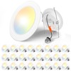 Amico Recessed Lighting 5/6 Inch, 24 Pack 5CCT Flat LED
