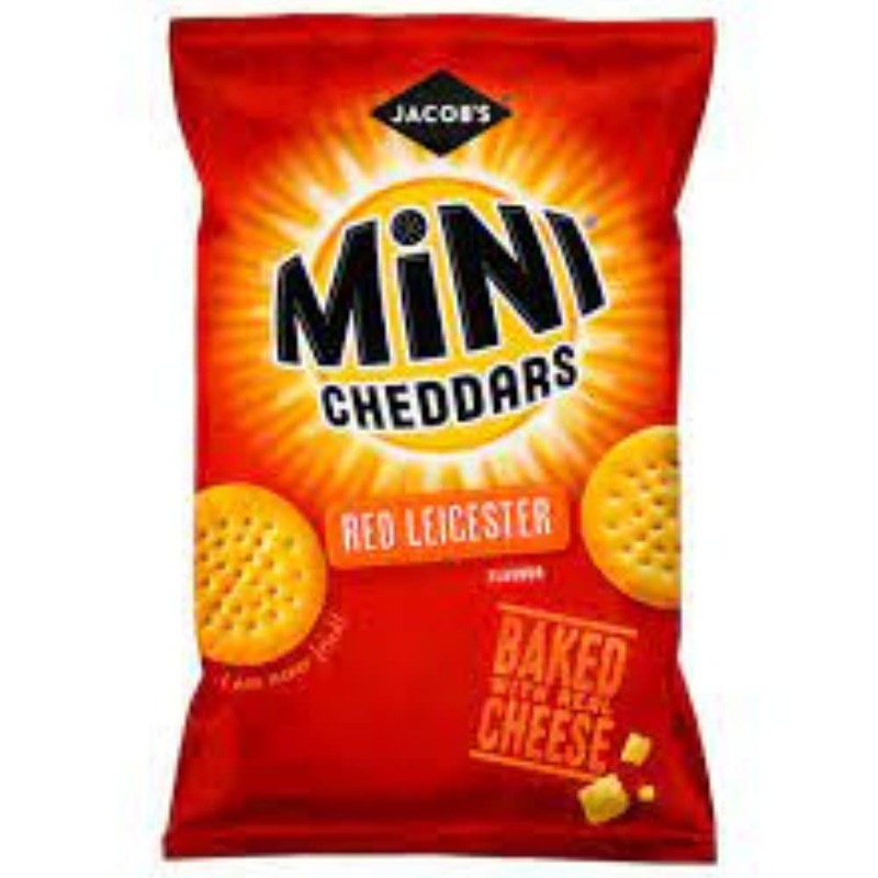 Mini Cheddars | Red Leicester Flavour | Pub Card 12x50g