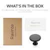 Ravinte 25 Pack 1-1/4 Inch Matte Black Round Kitchen Cabinet