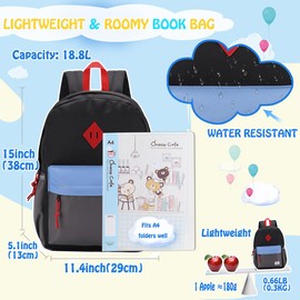 VX VONXURY Kids Backpack, Lightweight Cute School Backpack for Toddler Light Green Preschool Backpack Bookbag with Front Chest Buckle