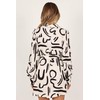 Petal & Pup Women's Cosmo Wrap Mini Dress, White/Black, Small