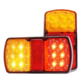 OTOTEC Set of 2 Car Van Trailer Truck Tail Light Brake Light Indicator Light 12 LED ABS