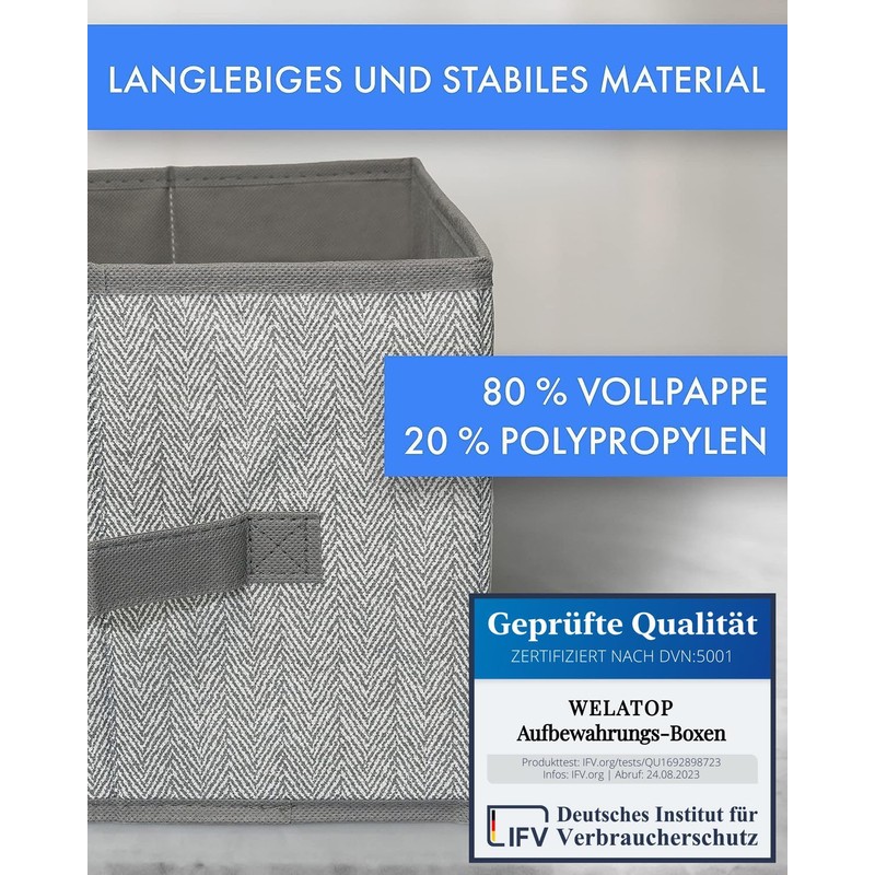TOPP4u Storage Boxes, Set of 3, Practical Boxes for Storage,
