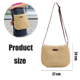 HZZXCH Beach Bags for Women Crochet Bags for Women Straw Bag Straw Beach Bag Summer Handbags Straw Bags for Women Straw Bag with Zip Straw Cross Body Bags for Women