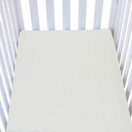 Knlpruhk Silk Fitted Crib Sheet 28" x 52" Surface (100% Pure Mulberry Silk) – 9" Deep Pocket (Satin) for Baby Hair 19 Momme 6A High Grade Fibers Ultra Soft Smooth Breathable White